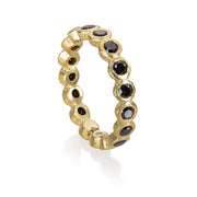 Todd Reed ring with Black brilliant cut diamonds (~1.34ct), and 18k yellow gold